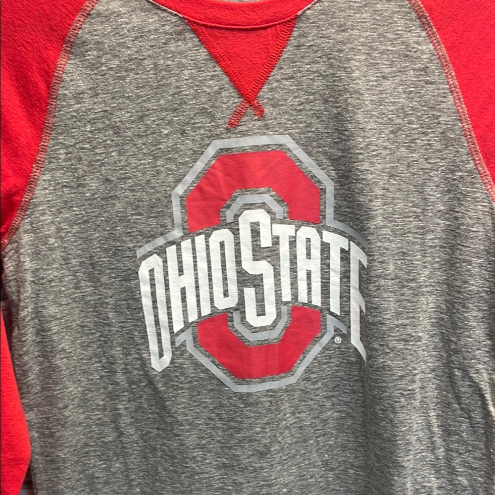 Ohio State Varsity Gray and Red Tee